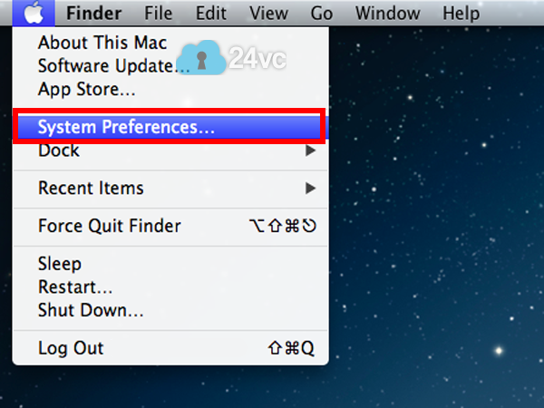 Open System Preferences.