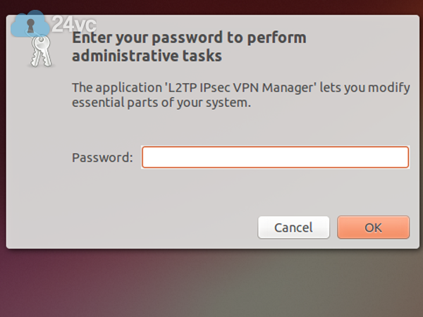 Enter your administrative password.