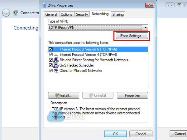 Click IPsec Settings.