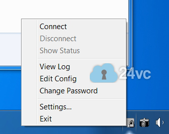Right click on the OpenVPN Gui icon in the system tray and click Connect