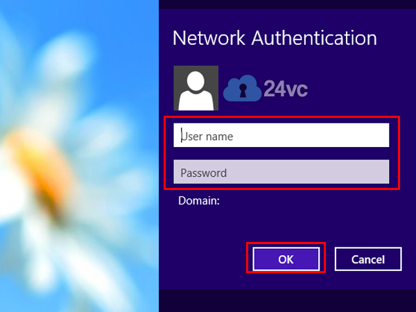 Simply enter the username and password provided in the activation email. Click Connect.