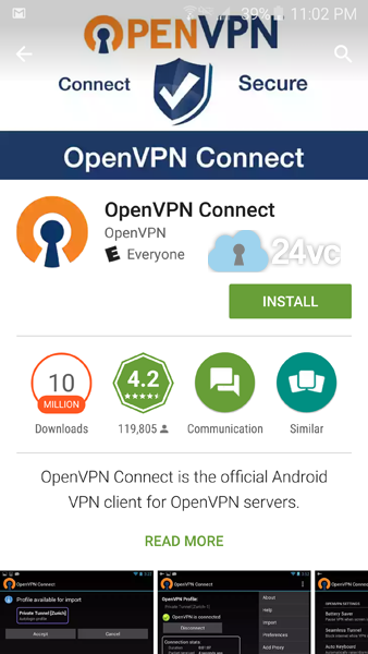 Go to download OpenVPN Connect from the App Store. 