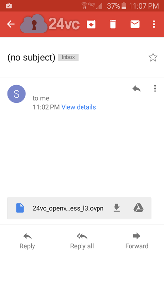 Email the .ovpn configuration files to yourself so that you can open the email on your iPhone.  (Note: can contact technical support for the necessary files)