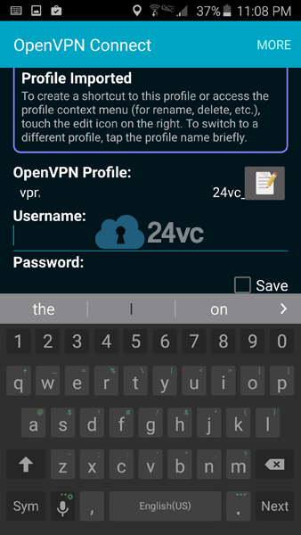 Afterwards it will ask you for your vpn’s username & password, simply paste it exactly as given and press Connect