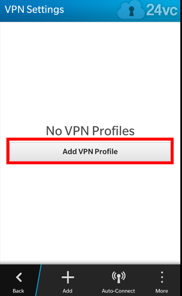 Select Add new VPN profile.